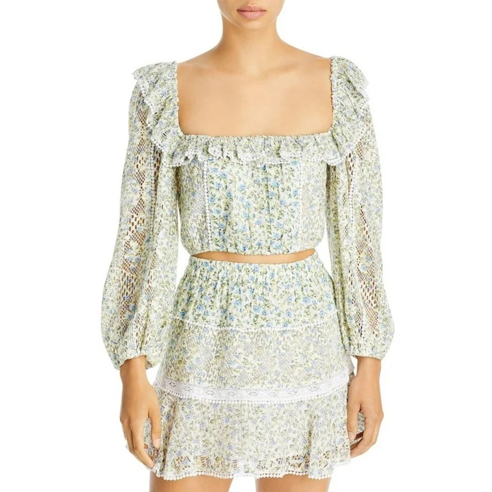 Love Shack Fancy Dorabella Crop Top